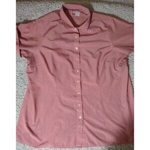 Chick-fil-A Team Style by Oobe Shirt Red White Check Button Collar Size 2X